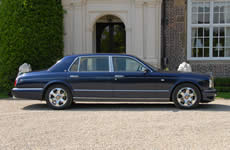 Yorkshire Wedding Cars - Paecock Blue Bentley Arnage RL. Based near Harrogate, North Yorkshire