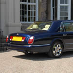 Yorkshire Wedding Cars - Bentley Arnage RL, rear 3/4 view. Based near Harrogate, North Yorkshire.