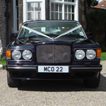 Yorkshire Wedding Cars - Midnight Blue Bentley Turbo RL, front view. Based near Harrogate, North Yorkshire