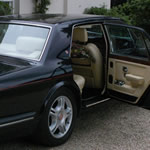 Yorkshire Wedding Cars - Midnight Blue Bentley Turbo RL, rear 3/4 view. Based near Harrogate, North Yorkshire