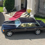 Yorkshire Wedding Cars - Midnight Blue Bentley Turbo RL, aerial view. Based near Harrogate, North Yorkshire